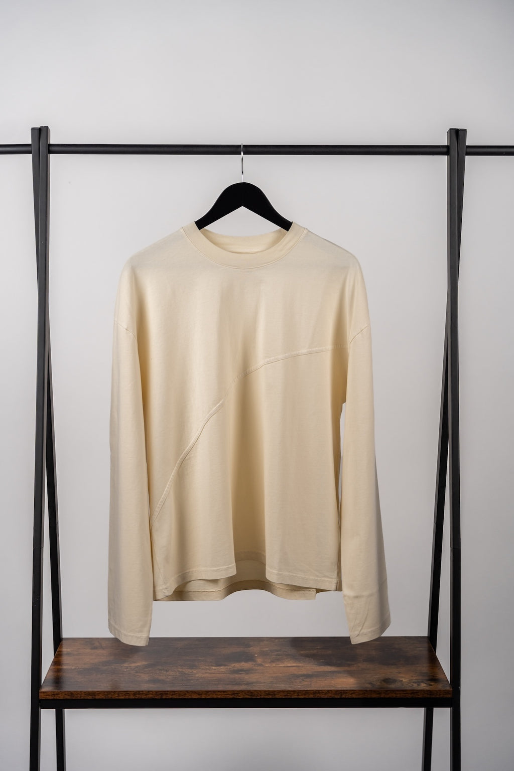 Long-Sleeve Crew Neck Boxy Cropped