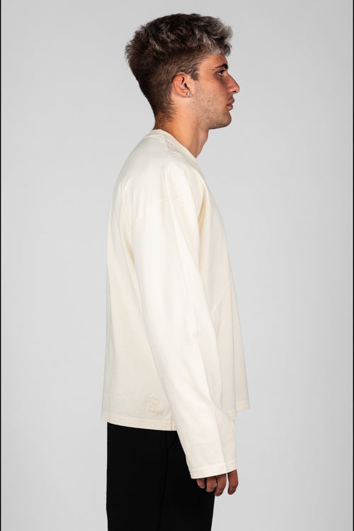 Long Sleeve Girocollo Boxy Cropped